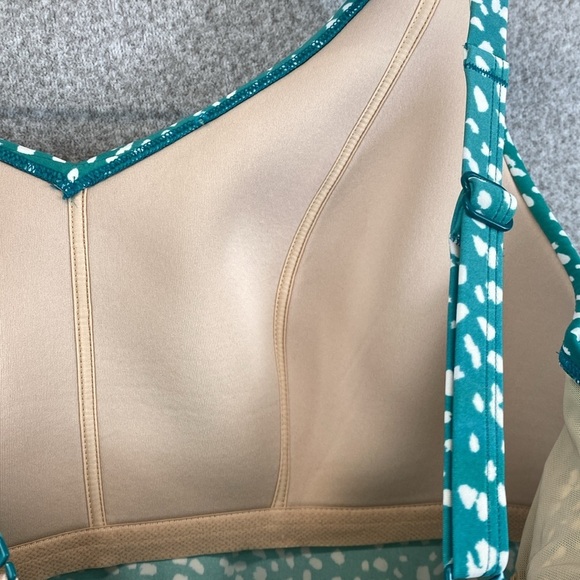 Cacique tankini swim top size 22 green with white spots resort tropical travel - Picture 8 of 8